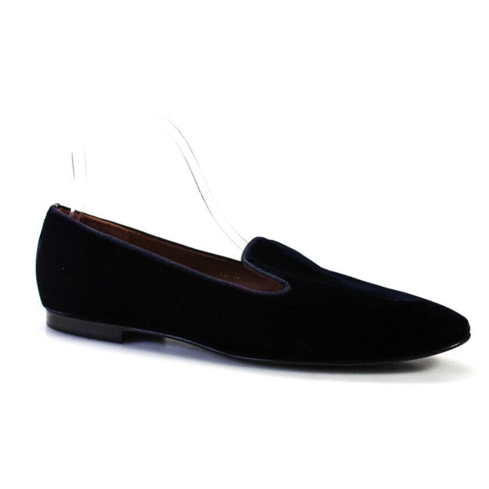 Margaux Womens Black Suede Slip On Loafer Sandals Shoes size 39.5 M